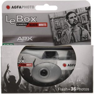 AGFAPHOTO LeBox Black/White jednorázový fotoaparát s bleskem 400/36