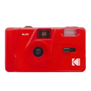 KODAK M35 fotoaparát s bleskem 31 mm f/10 červený