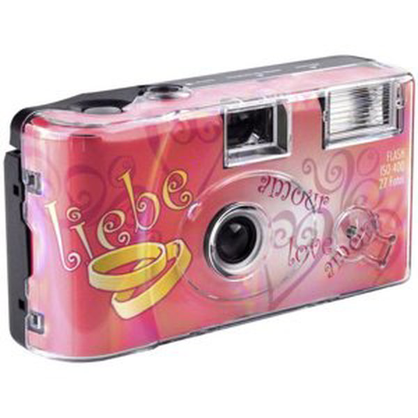 DIVERSE "Liebe Amour" jednorázový fotoaparát s bleskem 400/27 růžový