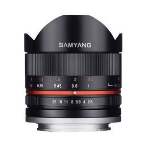 SAMYANG 8 mm f/2,8 UMC Fish-eye II pro Canon EF-M černý