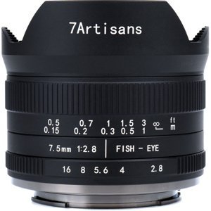 7ARTISANS 7,5 mm f/2,8 II Fisheye pro Nikon Z (APS-C)