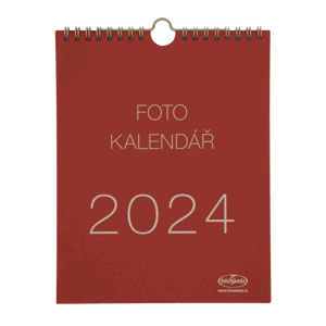 Kalendář na vlastní foto NÁSTĚNNÝ MALÝ 2025 červený