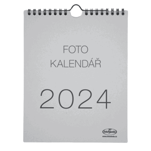 Kalendář na vlastní foto NÁSTĚNNÝ MALÝ 2024 šedý