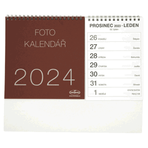 Kalendář na vlastní foto STOLNÍ 2025 červený