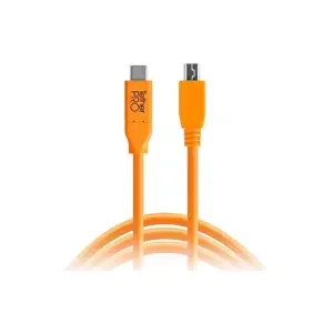 TETHER TOOLS TetherPro USB-C 2.0 na Micro-B 4,6m oranžový