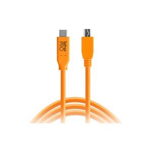TETHER TOOLS TetherPro USB-C na 2.0 Mini B 5-Pin 4,6 m oranžový