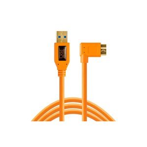 TETHER TOOLS TetherPro USB 3.0 na Micro-B (zahnutý konektor) 4,6m oranžový