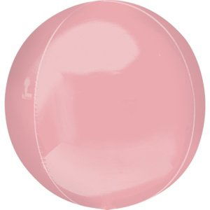 Foliový balonek jumbo koule Orbz XL pastel růžový 53 cm