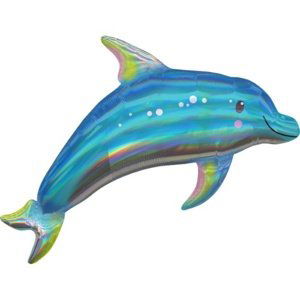Foliový balonek delfín - lesklý 73 x 68 cm