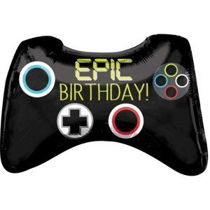 Foliový balonek Herní ovladač Epic Birthday Jumbo - 71 x 45 cm