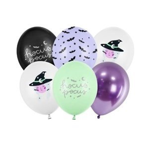 Latexové balonky Halloween - Hocus Pocus - čarodějnice 30 cm - 6 ks