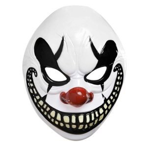 Maska šíleného klauna - bílá