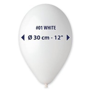 Balonky 30 cm - bílé 100 ks