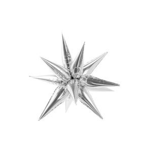 Dekorační Hvězda 3D stříbrná 70 cm