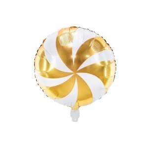 Foliový balonek bonbón zlatý 35 cm