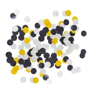 Fóliové konfety  zlato stříbrno černé,  2,5 cm, 18 g