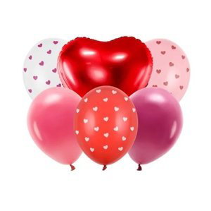 Latexové balonky - můj Valentýn 30 cm - 6 ks
