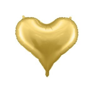 Foliový balonek srdce zlaté 75 x 64,5 cm