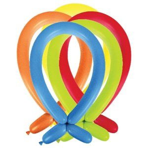 Modelovací balonky dekorační - 100 ks - mix barev
