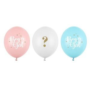 Balónky s potiskem 30 cm, kluk nebo holka - 50 ks