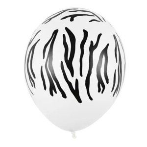 Balónky s potiskem Zebra - 30 cm, - 50 ks