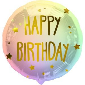 Foliový balonek - Ombré, Happy Birthday - 45 cm