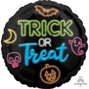 Foliový  balonek neon - Trick or Treat - 43 cm