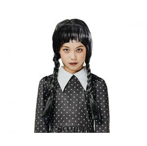 Dámská paruka - černé copy - Wednesday Addams