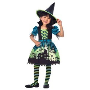 Dětský kostým čarodějka Hocus Pocus 6 až 8 let - Vel. 116 - 128 cm