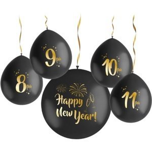 Latexové balonky Happy New Year - Odpočítávání  5 ks
