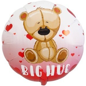 Foliový balonek kulatý - Medvídek 'Big Hug' - 45 cm