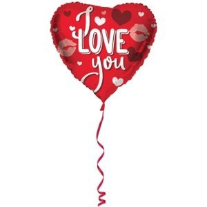 Foliový balonek srdce - I love you - 45 cm - Folat