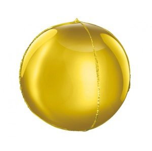 Foliový balonek koule zlatá 40 cm - Godan