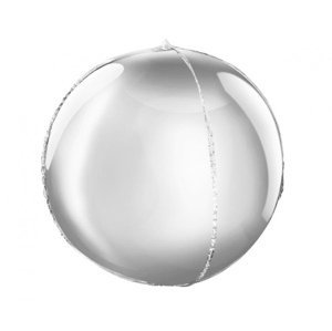 Foliový balonek koule stříbrná 40 cm - Godan