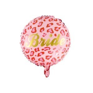 Foliový balonek růžový levhart - Bride 45 cm