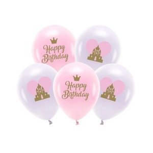 Latexové balonky Princess Life - Happy Birthday 26 cm - 5 ks