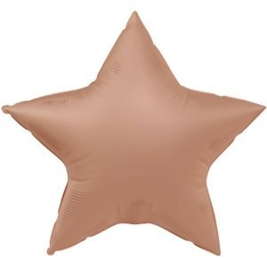 Foliový balonek hvězda - starorůžová 45 cm