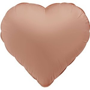 Foliový balonek srdce - starorůžová 45 cm