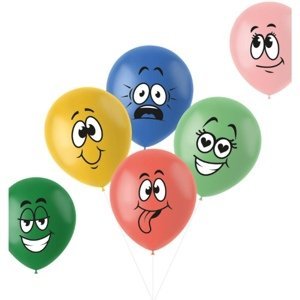 Latexové balonky Funny Faces 6 ks