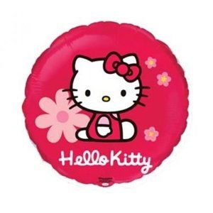 Fóliový balonek Hello Kitty s květy 45cm