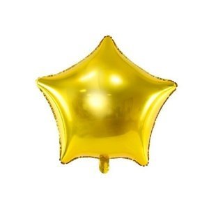 Foliový balonek hvězda zlatý 48 cm - balené