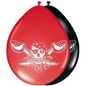 Latexové balonky Red Pirate 8 ks