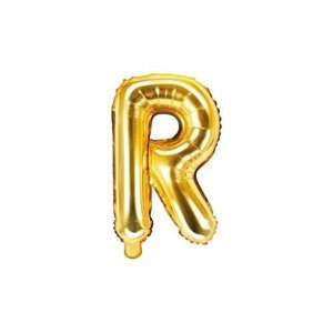 Foliové písmeno R zlaté 35 cm