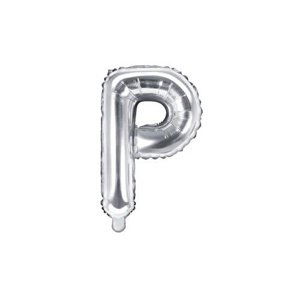 Foliové písmeno P stříbrné 35 cm