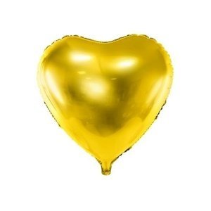 Foliový balonek srdce zlaté 61 cm