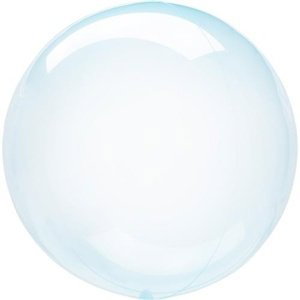 Dekorační bublina průhledná modrá 51 cm