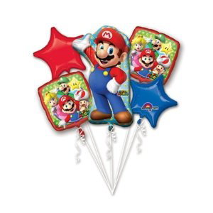 Sada foliových balonků Super Mario - 5 ks