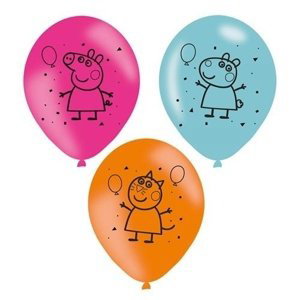Latexové balonky Prasátko Peppa New - 6 ks