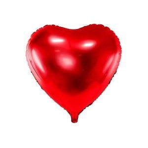 Foliový balonek srdce červené 45 cm - balený