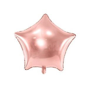 Foliový balonek hvězda rose gold 48 cm - balené